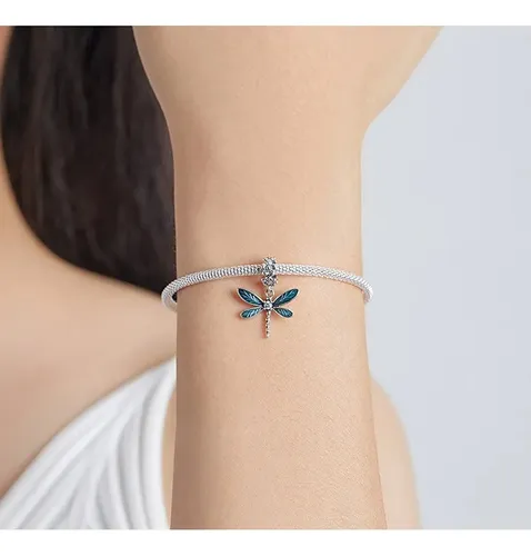 Charm Plata 925 Libélula Wostu Original Compatibl Pndora