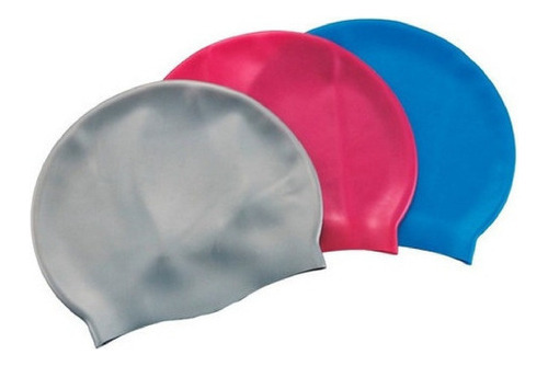 Gorra Natacion Adultos Unisex Bestway Silicona 26006 Color Blanco / Rojo / Azul Diseño De La Tela Liso