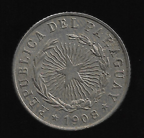 Paraguay 20 Ctavos 1908 Km 11 Mb/exc