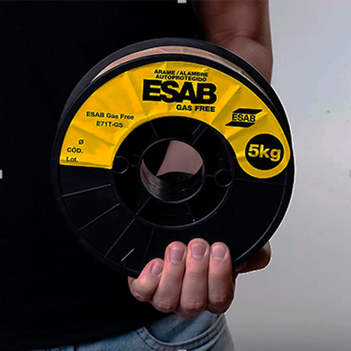 Arame Para Solda Mig Tubular Gás Free 0,8mm 5kg Sem Gás Esab