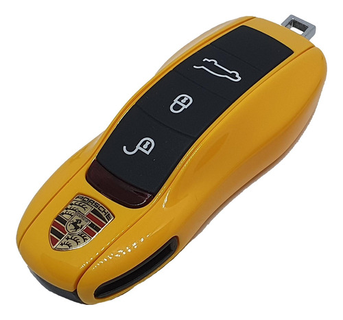 Capa Chave Porsche Amarelo L+s Cayenne Panamera 911 Cayman