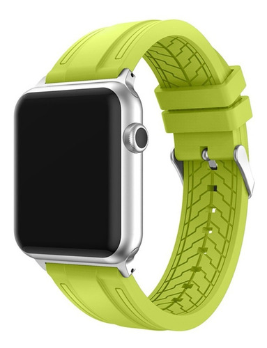 Extensible Silicon Ergo For Apple Watch 44/42/40/38mm S12345 Ancho De La Correa 40 Mm Color Amarillo