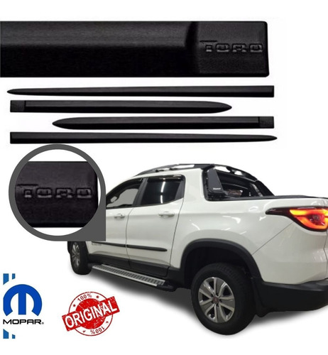 Imagem 2 de 8 de Friso Lateral Borrachão Fiat Toro Original Mopar 19 20 21 22