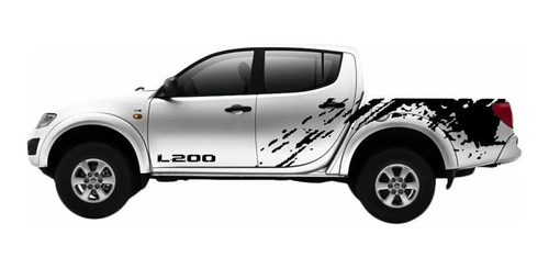 Vinilo Calco Camioneta Lateral Mitsubishi L200 Ploteo Fango