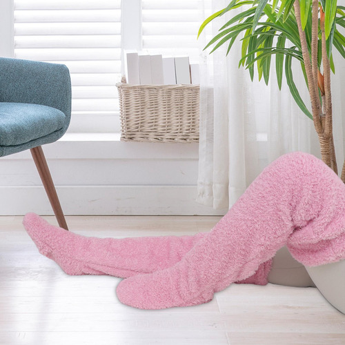 - Calentadores De Piernas De Felpa Legging Medias Calcetines