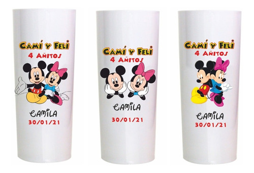 Vasos Personalizados Infantiles .minnie ,mickey