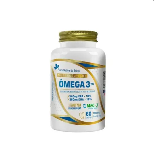 Ômega 3 Epa 540mg Dha 360mg Meg 3 60 Cps Flora Nativa Sabor Sem