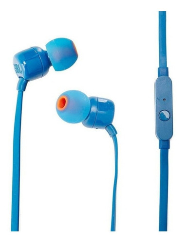 Imagen 6 de 8 de Auricular In Ear Jbl T110 Pure Bass Azul Jack 3.5 20hz/20khz