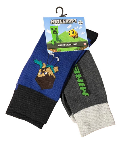 Bipack Calcetines Minecraft - Numero 35/39