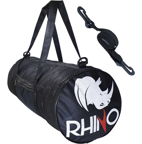 Bolsa Mala Mochila Grande De Mão Lado Lateral Treino Rhino Cor Preto