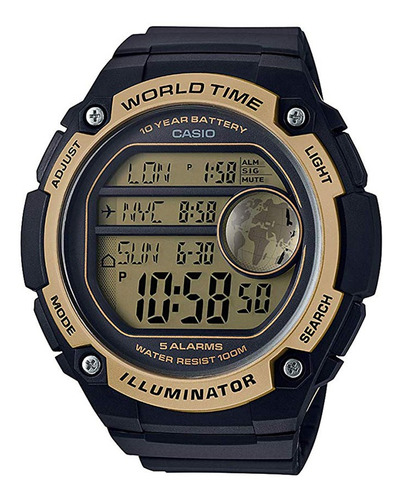 Reloj Negro Para Hombre Casio Ae-3000w-9av Con Garantía