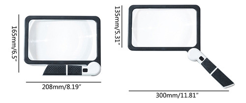Lupa Plegable De Cristal Para Lectura Con 48 Luces Led Comp