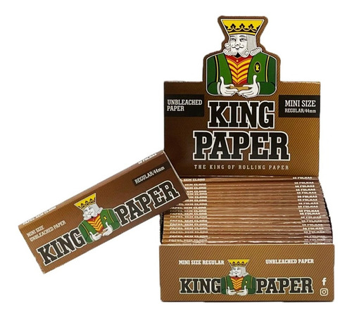 Imagem 2 de 5 de Caixa Seda King Paper Brown 1/4 Marrom Pequena Mini Size
