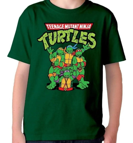 Remera  Camiseta Algodon Tortugas Ninja Para Adulto 