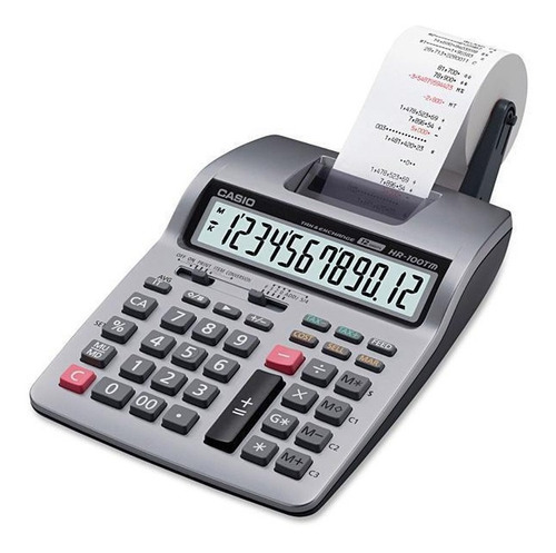 Calculadora de escritorio con impresión bivolta en bobina de 12 dígitos