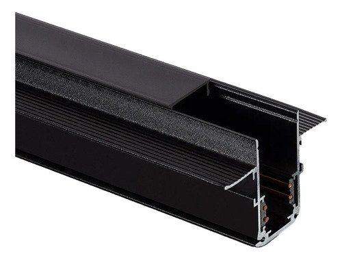 Riel Magnetico Embutir Para Spots Magneticos 1m Negro Unilux