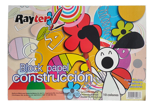 Block Papel Construccion Constructivo Colores Surtidos