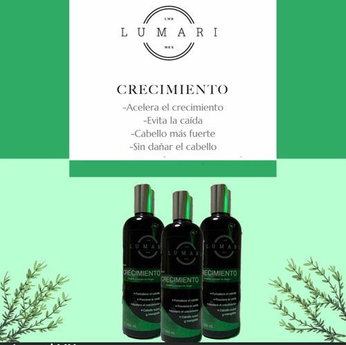 Shampoo Crecimiento Lumari 3 Piezas