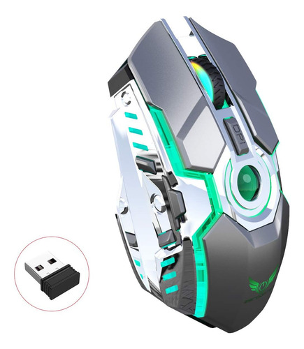 Ratones Inalámbricos Recargables Para Juegos Con Receptor Us