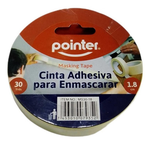 Tirro De Papel 3/4 Pointer Teipe Blanco Precio 2 Unid