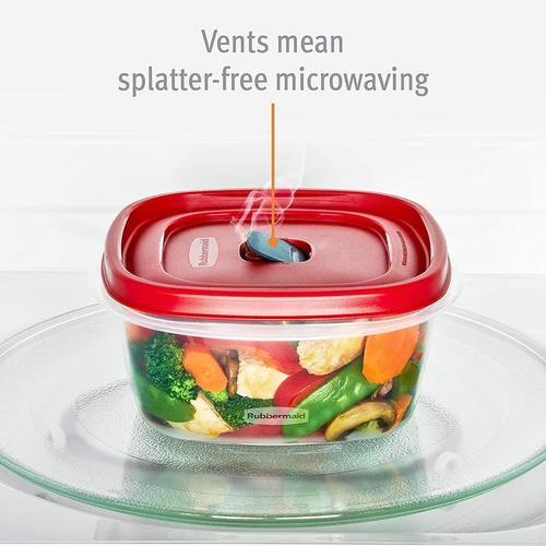 Juego De 21 Recipientes Para Alimentos Rubbermaid, Con Tapas