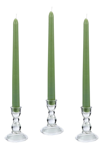 Portavelas De Cristal Para Velas Cónicas, Juego De 6 Portave