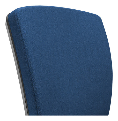 Kit 3 Cadeiras Fixa Ergonômica Preto Bx Flexi Poliéster azul