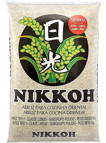 Arroz Nikkoh  Longo Polido Japones L-t1 Pacote 5kg