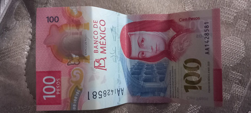 Billete De 100 Pesos Mexicanos Sor Juana Inés Serie Doble Aa