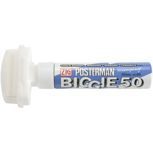 Marcador Posterman Biggie Tip De 50 Mm, Blanco