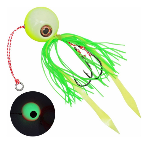 Isca Artificial Jig Tai Rubber Ns Zoio 110g Glow Cor Limão Glow