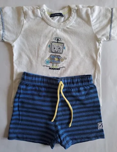 Conjunto Mimo Minimimo Remera Short Nene Beb Talle M 6 9