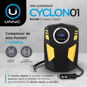 Inflador Compresor Auto Bici 12v Neumáticos Digital Táctil