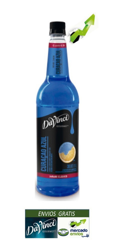 Jarabe Davinci Gourmet Para Bebidas Sabor Curacao Azul