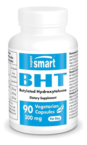 Super Smart Bht 300mg 90 Cápsulas Antioxidante