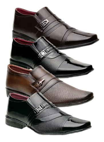 Kit 4 Pares Sapato Social Masculino Frete Gr tis 01 26 38 39