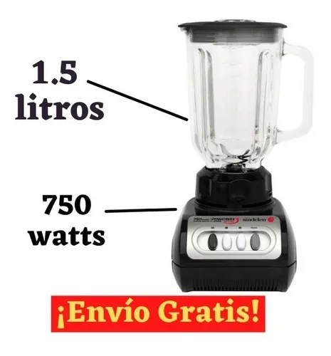 Licuadora Vaso Vidrio 1,5 Lts. Sindelen