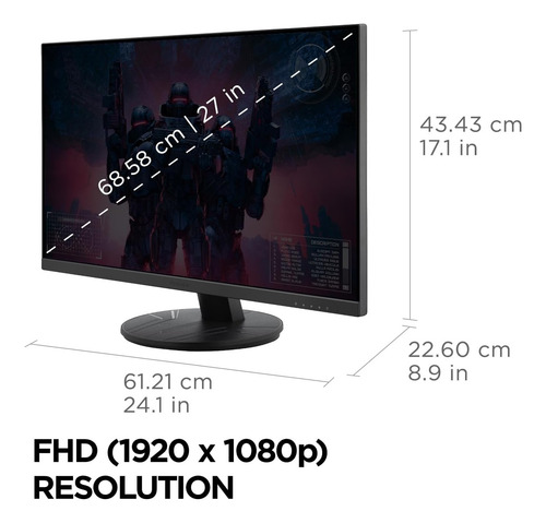 Monitor Viewsonic Gamer 27 Ips 1ms 120hz Hdmi Dp - Vx2716a