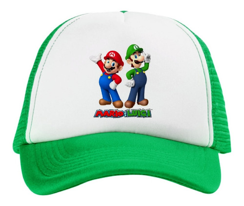 1 Gorra Mario Y Luigi Niño O Adulto Cumpleaños Fiesta