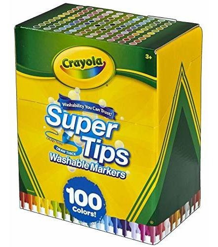 Marcadores Super Tips Crayola Lavables 100 Colores Surtidos