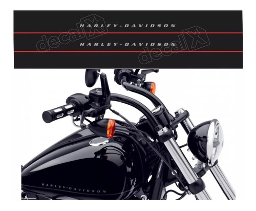 Adesivo Compativel Harley Davidson Blackline Preto Vermelho 