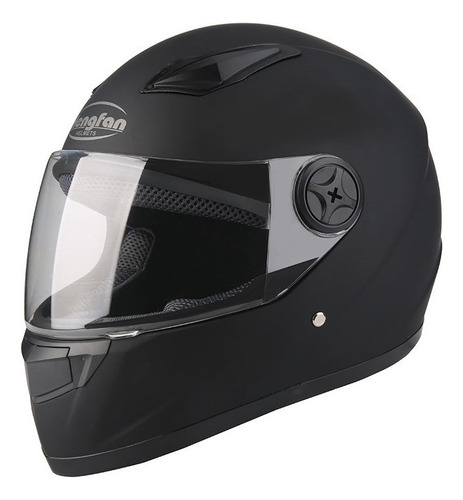 Casco De Moto Con Certificado Plegable, Negro Mate