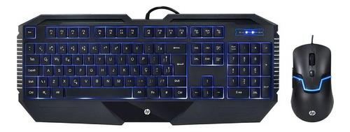 Kit de teclado e mouse gamer HP GK1100