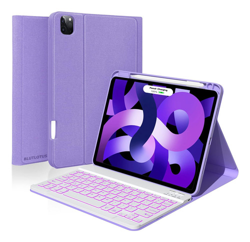 Funda Con Teclado Blutlotus Para iPad Pro 11 2022 Violeta