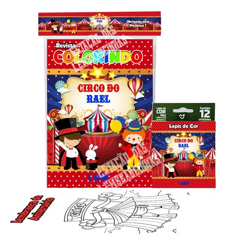 revistinha, caderninho de colorir para festa de aniversário e