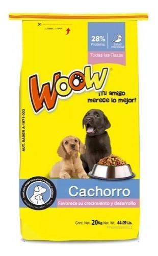 Croquetas Para Cachorro Woow 28% Proteína De 20 Kg.