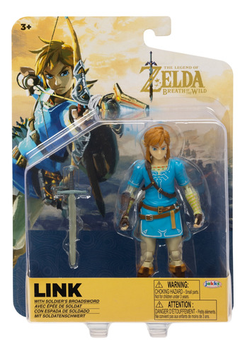 Legend Of Zelda Link 4 Inch Action Figure With Broad Sword