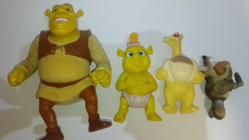 Figuras Sherk Y Era Hielo Cajita Feliz Mcdonald's 4 Piezas (Usado)