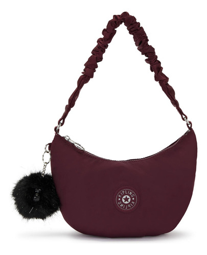 Shoulder Bag Kipling Lidya Merlot Sateen 100% Original