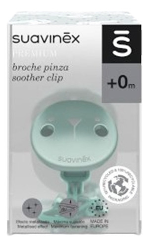 Set De Clip Y Chupon 0 A 6 Meses 2pzas Suavinex Color Verde